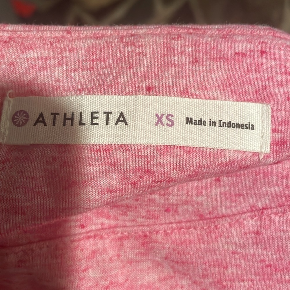Athleta- LINEN CHARISMA DRESS XS : Paradise Pink Heath - Picture 7 of 7